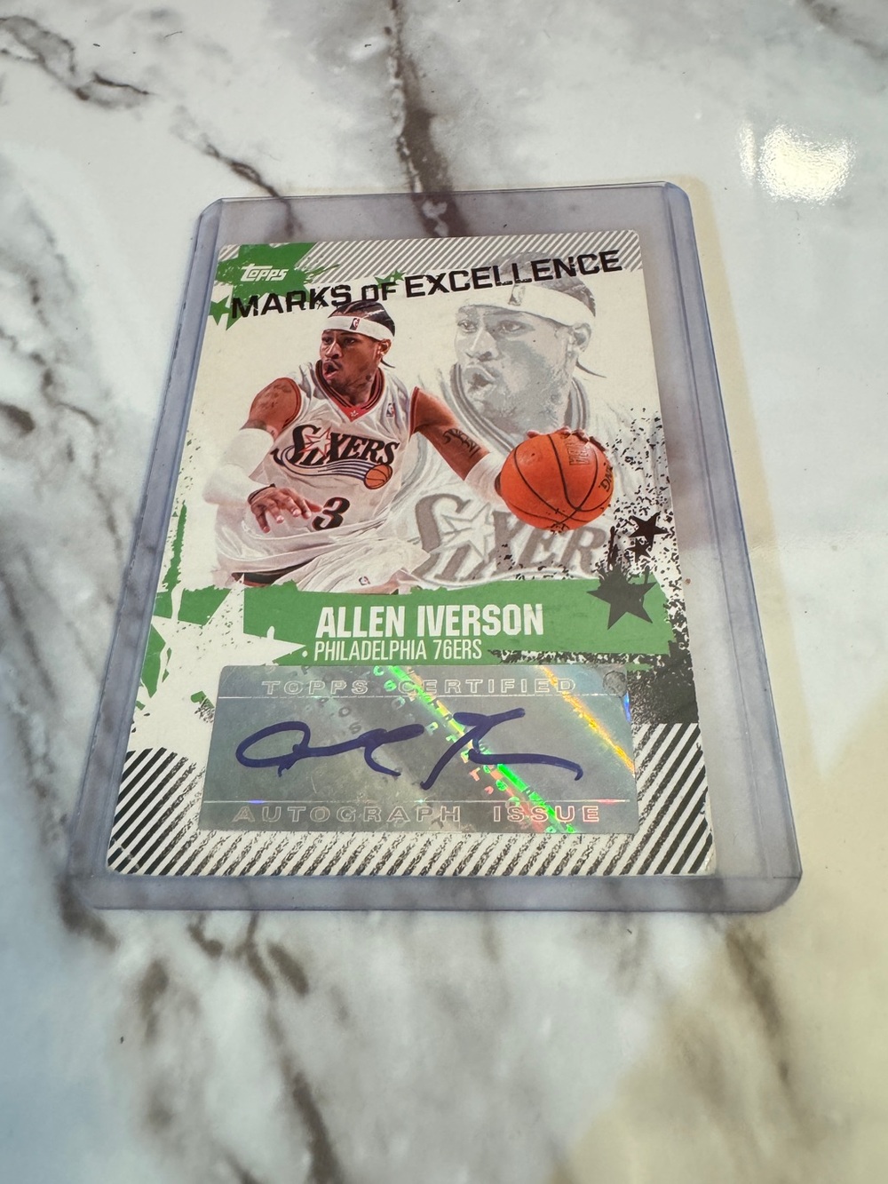 Topps Allen Iverson Marks of Excellence Autograph Basketball Card